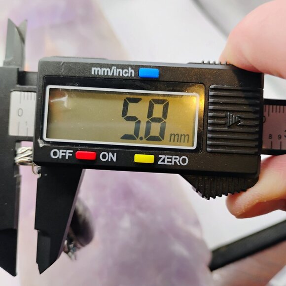 Orthoceras Fossil Pendant With Floral Sterling Silver Setting 3" Long - Picture 5 of 6